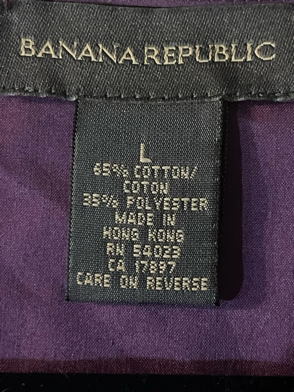 Banana Republic Deep Purple Wrap Tie Blouse - Picture 2 of 8